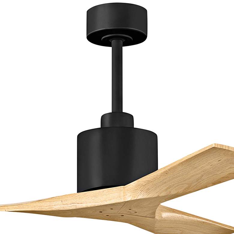 Image 2 42" Matthews Nan Black and Maple Outdoor Ceiling Fan with Remote more views