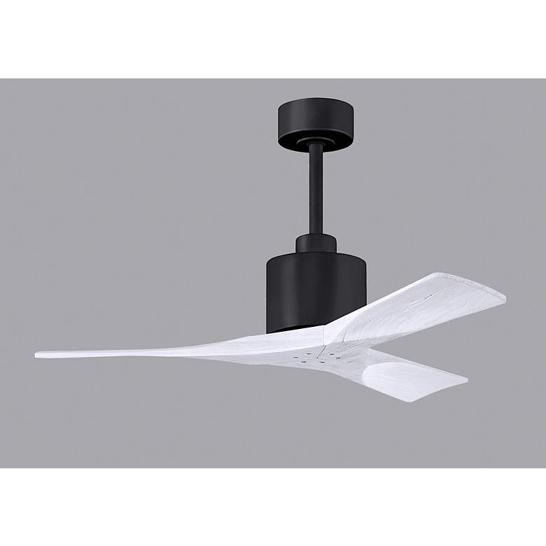 Image 3 42" Matthews Nan Black and White Outdoor Ceiling Fan with Remote more views