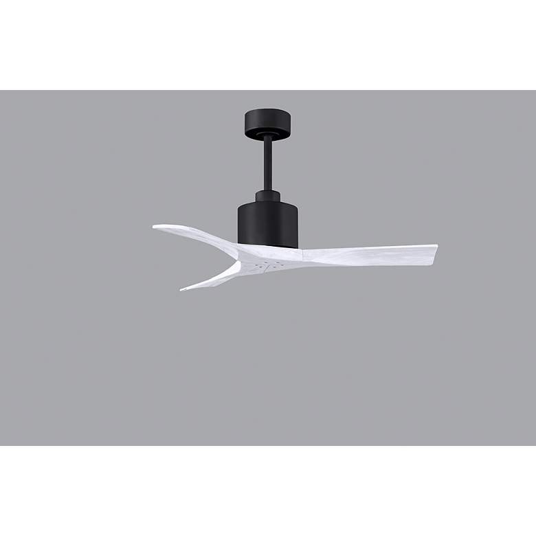 Image 4 42" Matthews Nan Black and White Outdoor Ceiling Fan with Remote more views