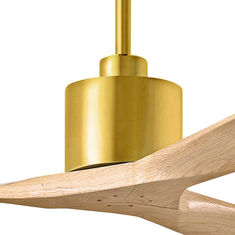 Image 2 42" Matthews Nan Brass and Maple Outdoor Ceiling Fan with Remote more views