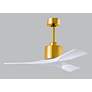 2_42" Matthews Nan Brass and White Outdoor Ceiling Fan with Remote more views
