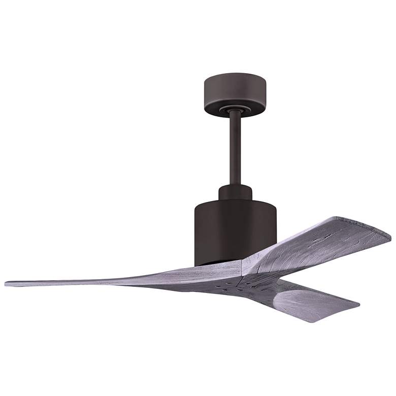 Image 1 42" Matthews Nan Bronze and Barnwood Outdoor Ceiling Fan with Remote