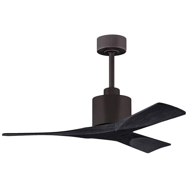 Image 1 42" Matthews Nan Bronze and Black Outdoor Ceiling Fan with Remote