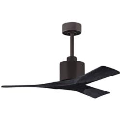 42" Matthews Nan Bronze and Black Outdoor Ceiling Fan with Remote