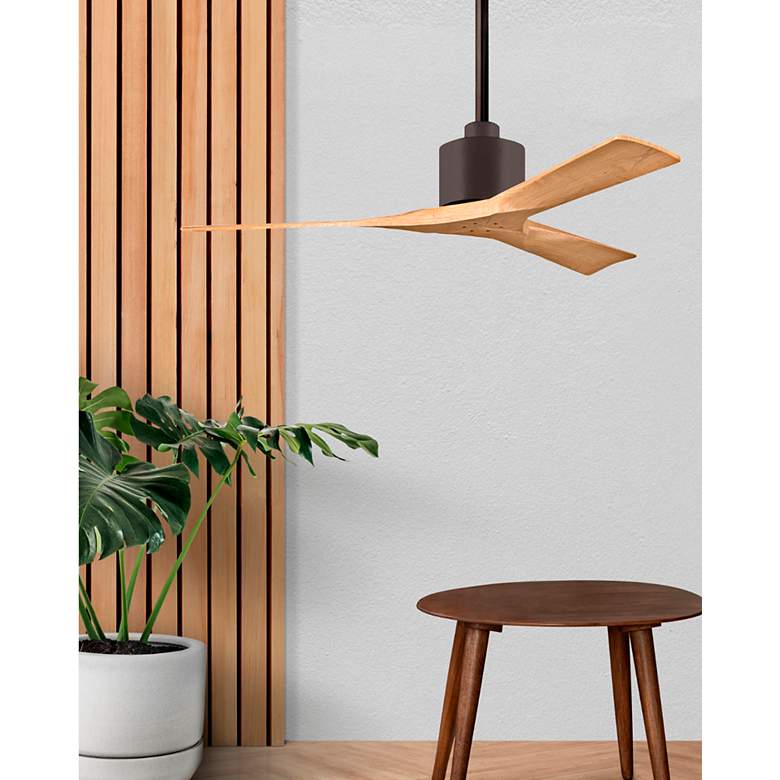 Image 5 42" Matthews Nan Bronze and Maple Outdoor Ceiling Fan with Remote more views