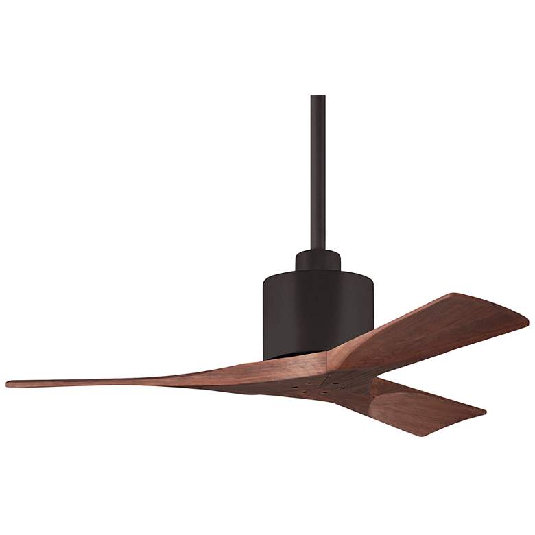 Image 1 42 inch Matthews Nan Bronze and Walnut Outdoor Ceiling Fan with Remote
