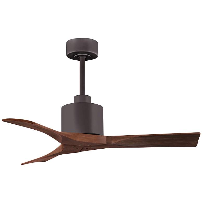 Image 3 42 inch Matthews Nan Bronze and Walnut Outdoor Ceiling Fan with Remote more views