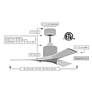 7_42" Matthews Nan Bronze and White Outdoor Ceiling Fan with Remote more views