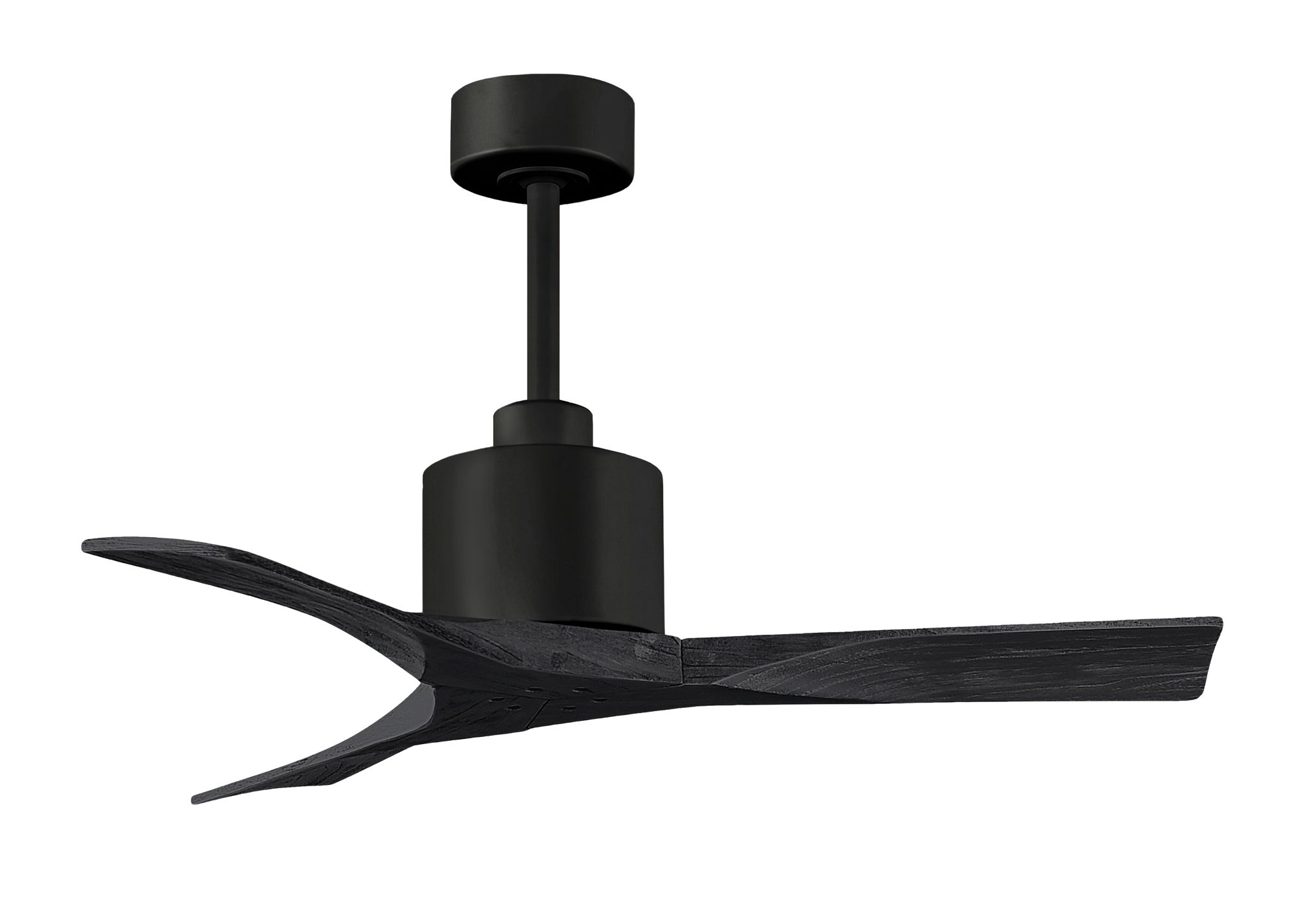 Image 2 42" Matthews Nan Matte Black Outdoor Ceiling Fan with Remote more views