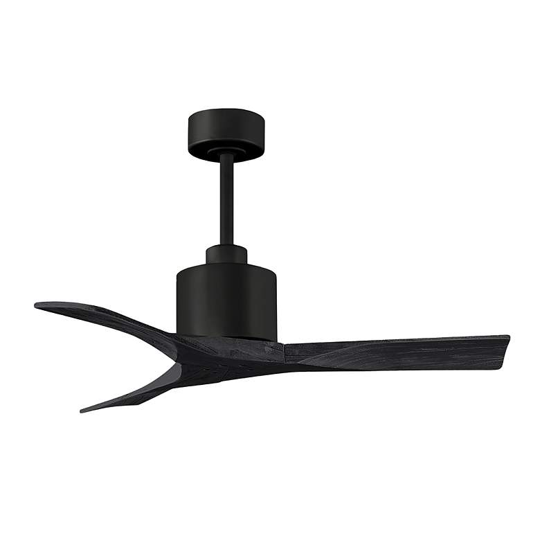 Image 2 42" Matthews Nan Matte Black Outdoor Ceiling Fan with Remote more views