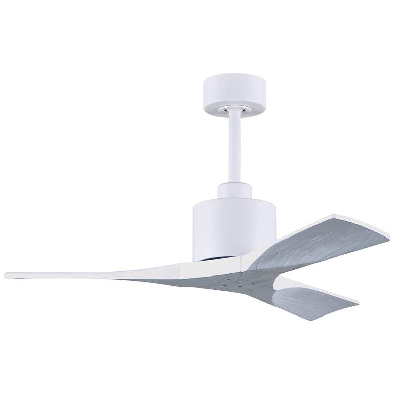 Image 1 42 inch Matthews Nan Matte White Outdoor Ceiling Fan with Remote