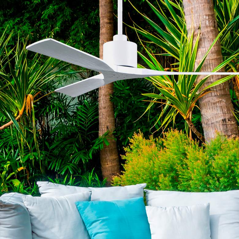 Image 1 42" Matthews Nan Matte White Outdoor Ceiling Fan with Remote