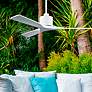 1_42" Matthews Nan Matte White Outdoor Ceiling Fan with Remote