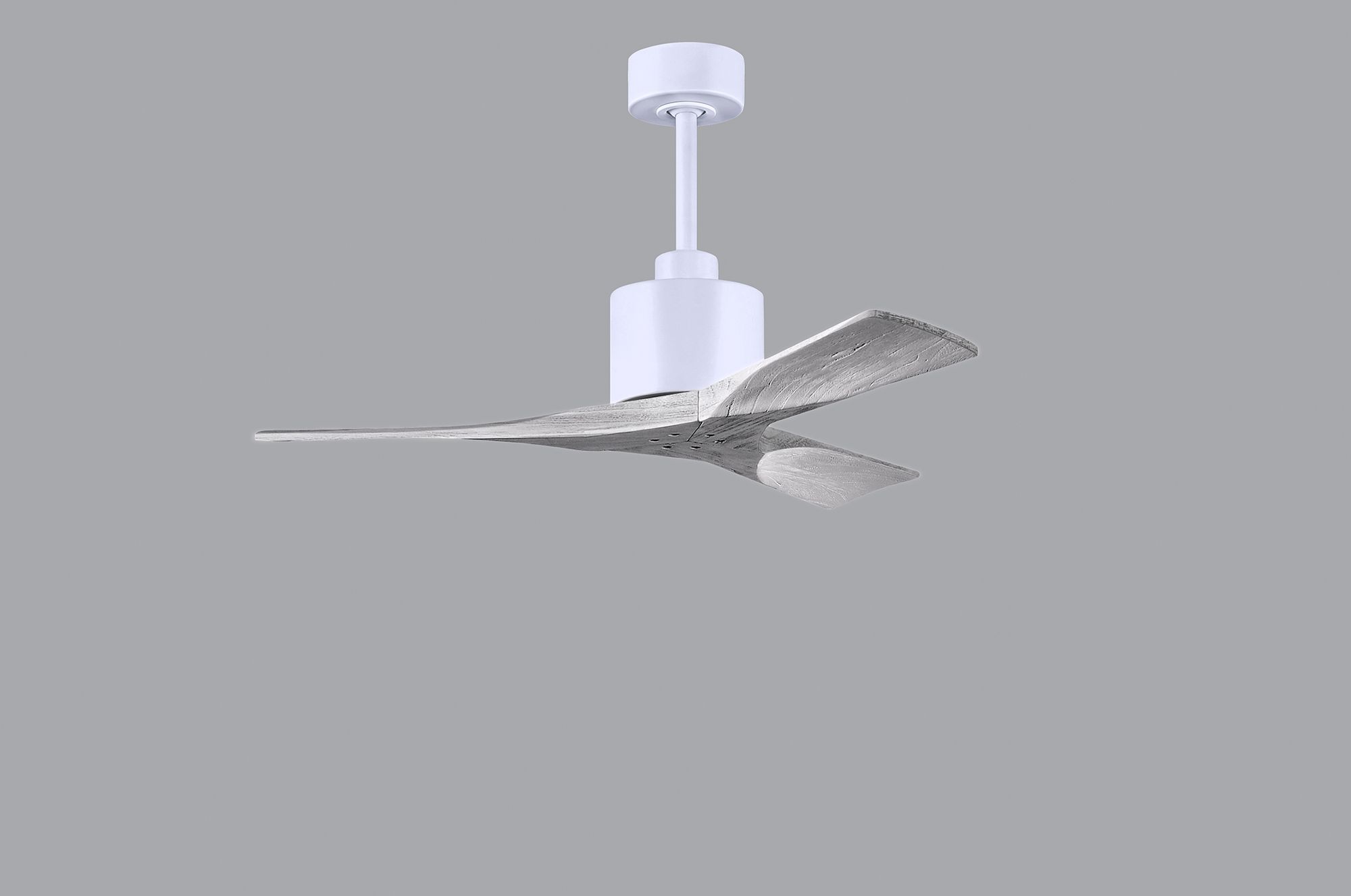 Image 3 42" Matthews Nan White and Barnwood Outdoor Ceiling Fan with Remote more views