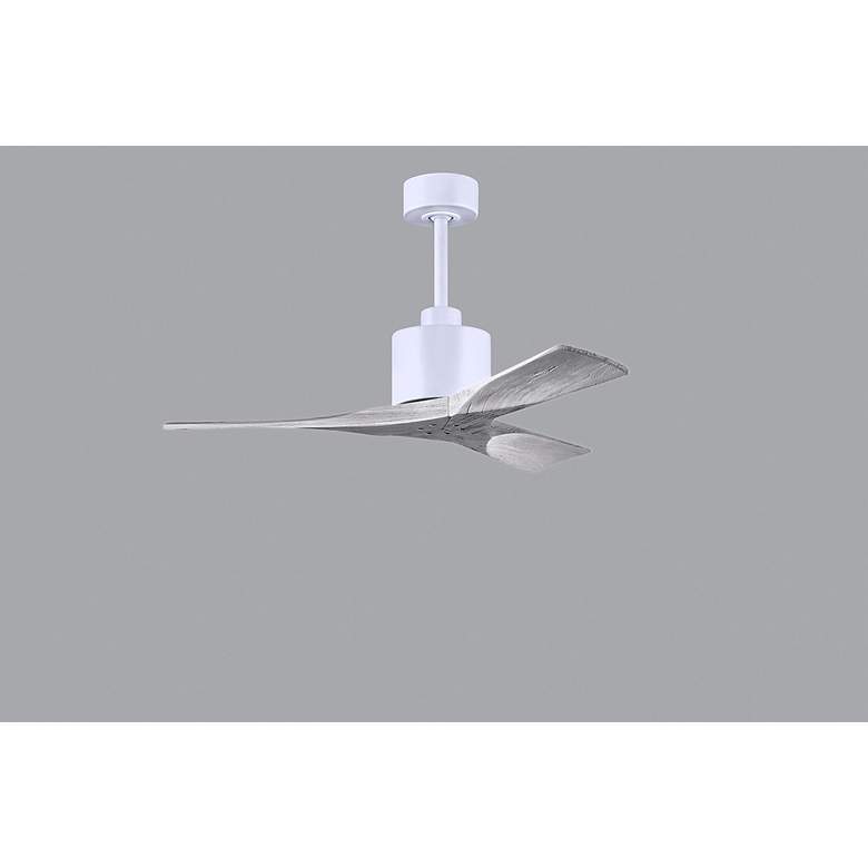 Image 3 42" Matthews Nan White and Barnwood Outdoor Ceiling Fan with Remote more views