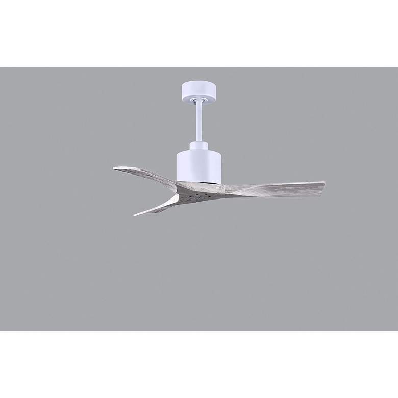 Image 4 42" Matthews Nan White and Barnwood Outdoor Ceiling Fan with Remote more views