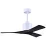 42" Matthews Nan White and Black Outdoor Ceiling Fan with Remote