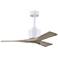 42" Matthews Nan White and Gray Ash Outdoor Ceiling Fan with Remote