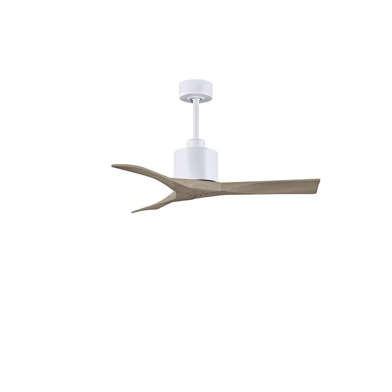 Image 2 42" Matthews Nan White and Gray Ash Outdoor Ceiling Fan with Remote more views