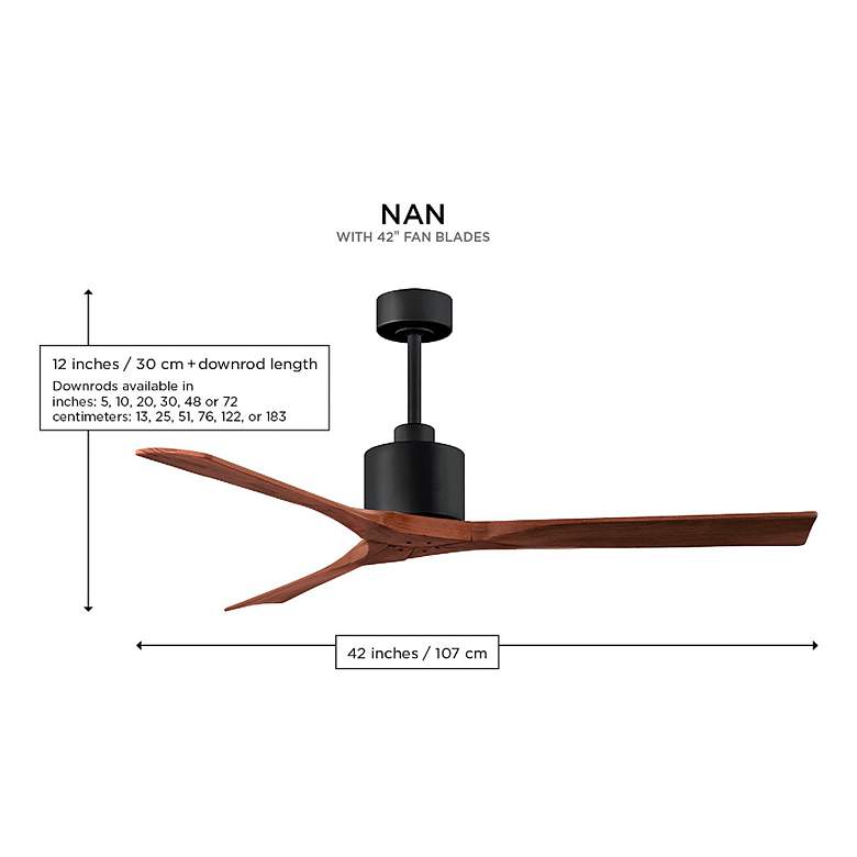 Image 7 42" Matthews Nan White and Maple Outdoor Ceiling Fan with Remote more views