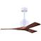 42" Matthews Nan White and Walnut Outdoor Ceiling Fan with Remote