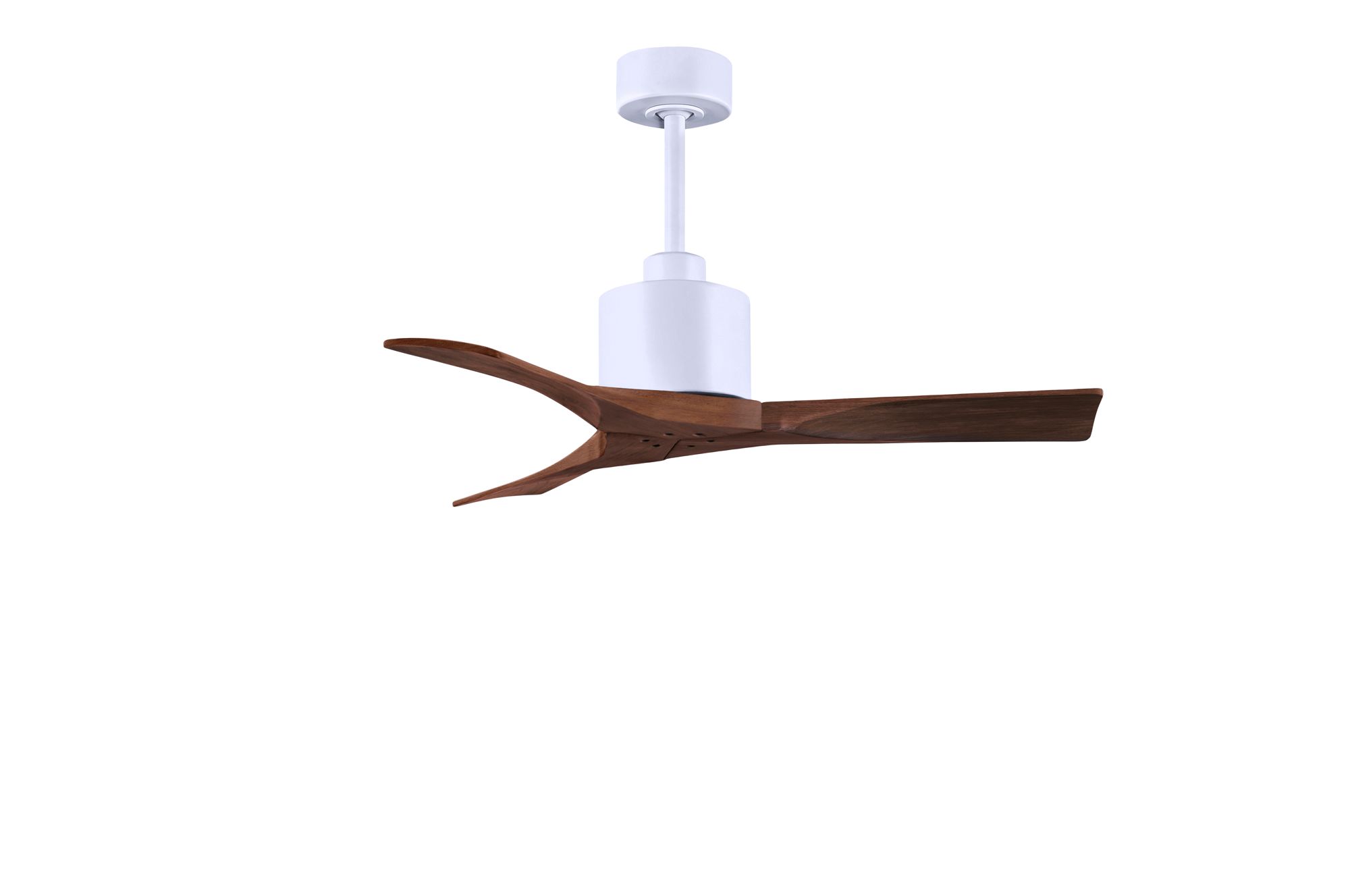 Image 2 42" Matthews Nan White and Walnut Outdoor Ceiling Fan with Remote more views
