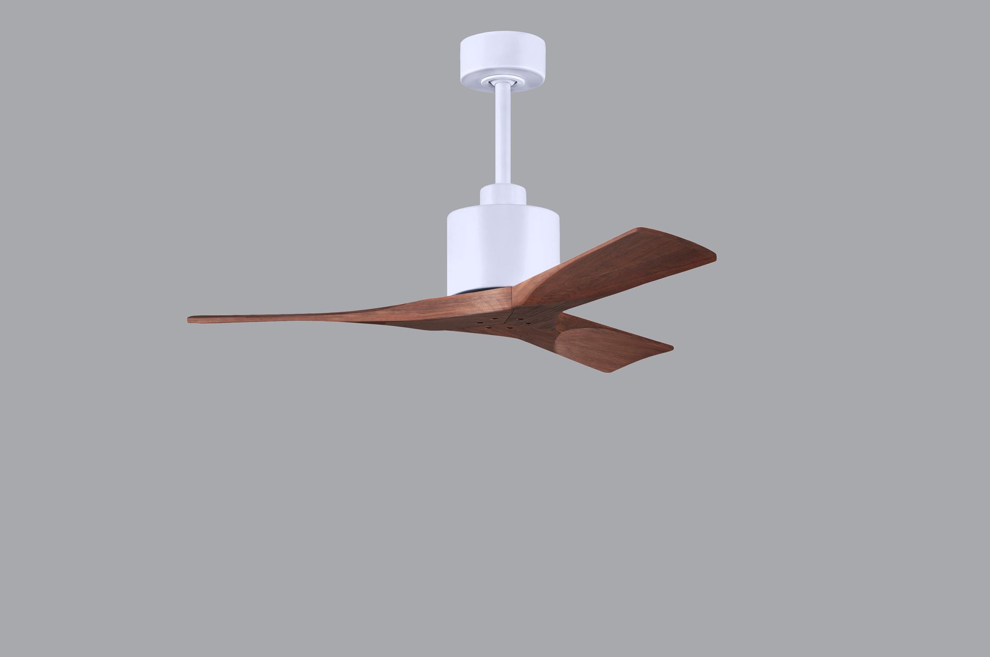 Image 3 42" Matthews Nan White and Walnut Outdoor Ceiling Fan with Remote more views