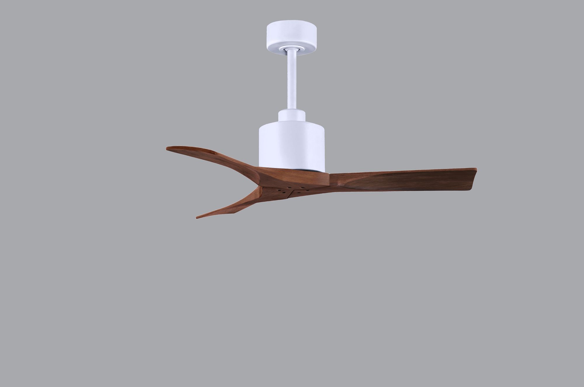 Image 4 42" Matthews Nan White and Walnut Outdoor Ceiling Fan with Remote more views
