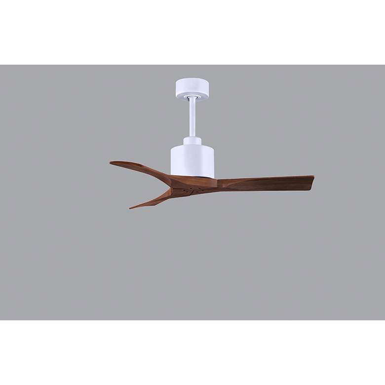 Image 4 42" Matthews Nan White and Walnut Outdoor Ceiling Fan with Remote more views