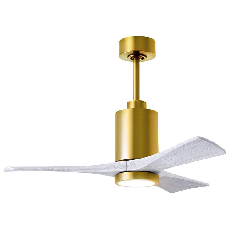 Image 1 42" Matthews Patricia-3 Brass and White 3-Blade Ceiling Fan