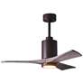 42" Matthews Patricia-3 Bronze Barn Wood Remote LED Ceiling Fan