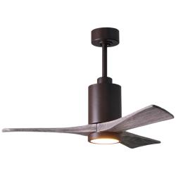42&quot; Matthews Patricia-3 Bronze Barn Wood Remote LED Ceiling Fan