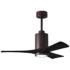 42" Matthews Patricia-3 Bronze Matte Black Remote LED Ceiling Fan