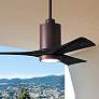 42" Matthews Patricia-3 Bronze Matte Black Remote LED Ceiling Fan
