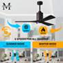 7_42" Matthews Patricia-3 Bronze Matte Black Remote LED Ceiling Fan more views