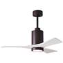 42" Matthews Patricia-3 Bronze Matte White LED Ceiling Fan with Remote