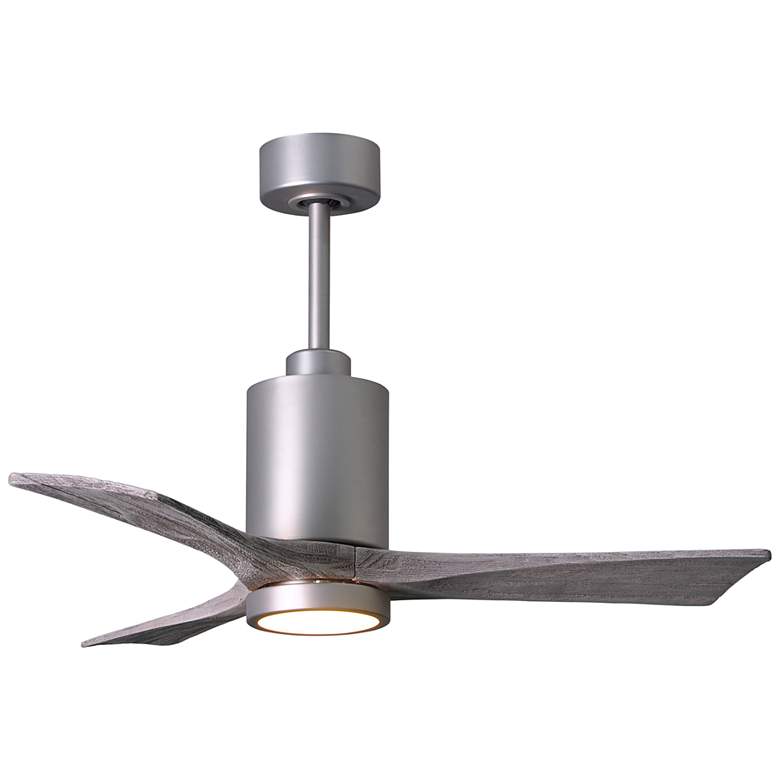 Image 2 42" Matthews Patricia-3 Brushed Nickel Barnwood Remote LED Ceiling Fan