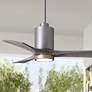 42" Matthews Patricia-3 Brushed Nickel Barnwood Remote LED Ceiling Fan
