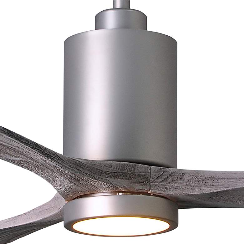 Image 3 42" Matthews Patricia-3 Brushed Nickel Barnwood Remote LED Ceiling Fan more views