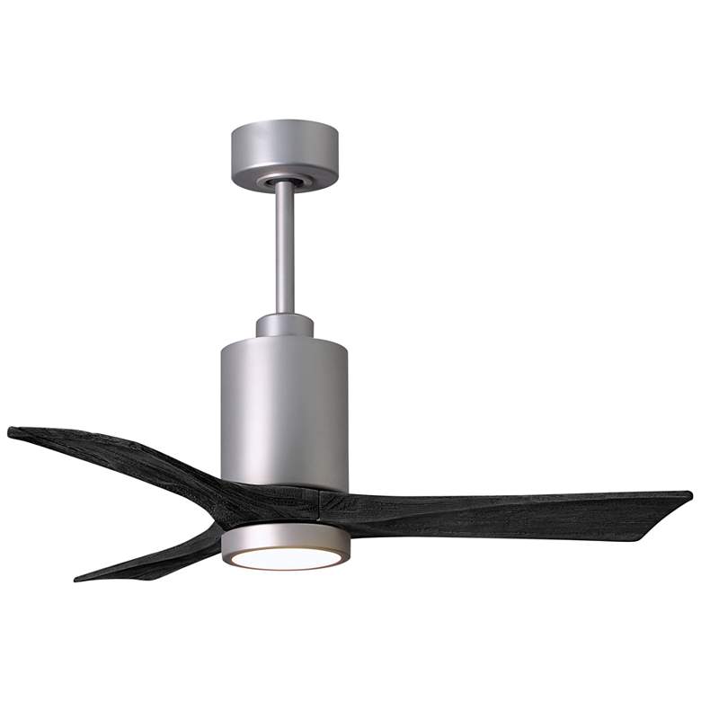 Image 2 42" Matthews Patricia-3 Brushed Nickel Black Remote LED Ceiling Fan