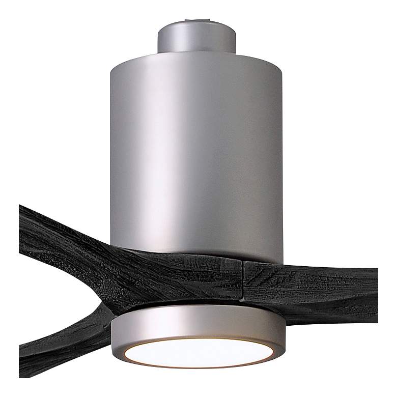 Image 3 42" Matthews Patricia-3 Brushed Nickel Black Remote LED Ceiling Fan more views