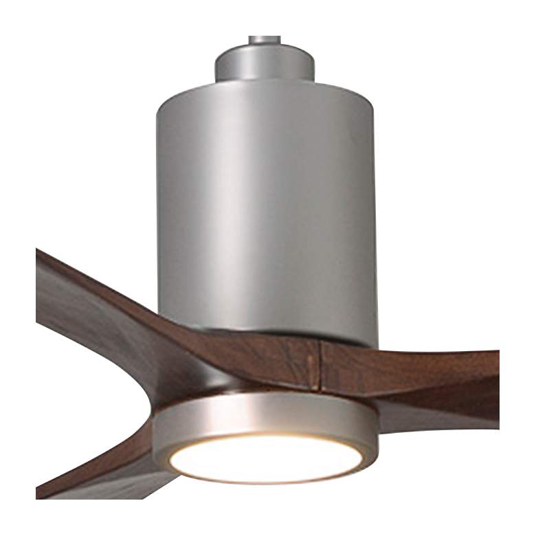 Image 3 42" Matthews Patricia-3 Brushed Nickel Walnut Remote LED Ceiling Fan more views
