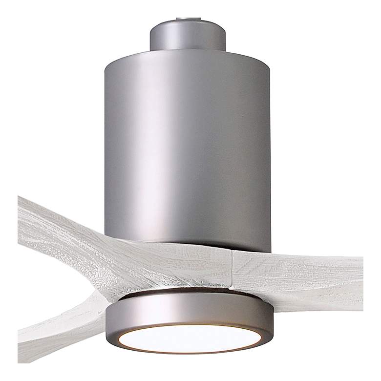 Image 3 42" Matthews Patricia-3 Brushed Nickel White Remote LED Ceiling Fan more views