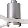 42" Matthews Patricia-3 Brushed Nickel White Remote LED Ceiling Fan