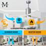 7_42" Matthews Patricia-3 Brushed Nickel White Remote LED Ceiling Fan more views
