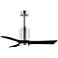 42" Matthews Patricia-3 Chrome Matte Black Remote LED Ceiling Fan