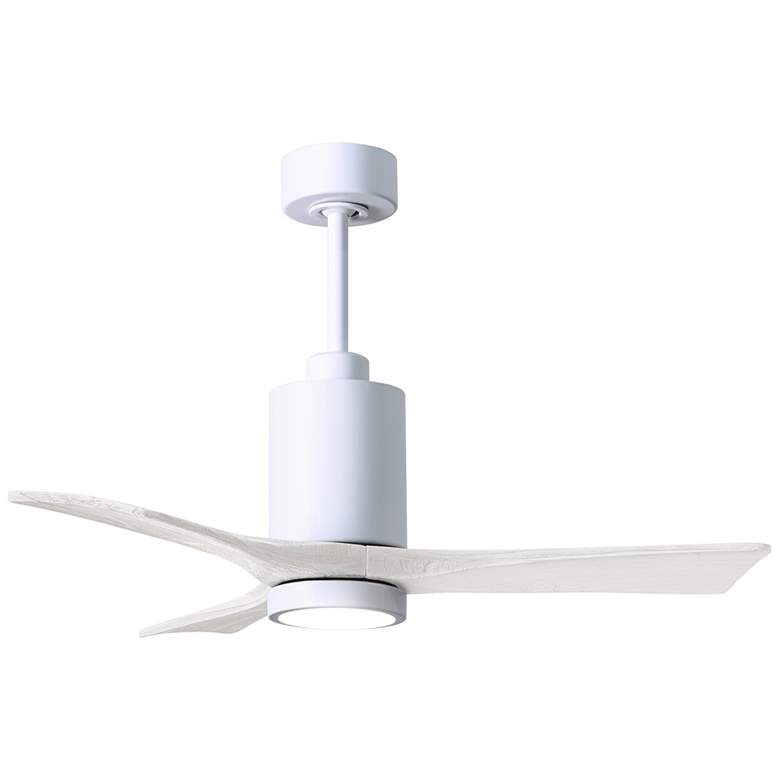 Image 2 42 inch Matthews Patricia-3 Gloss Matte White LED Ceiling Fan with Remote