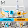 7_42" Matthews Patricia-3 Gloss Matte White LED Ceiling Fan with Remote more views