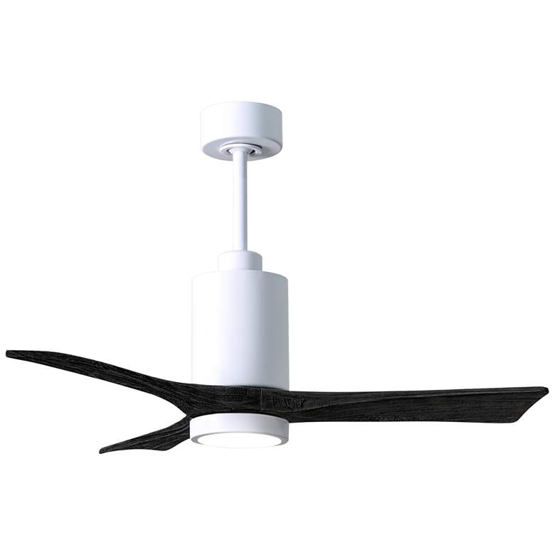 Image 2 42 inch Matthews Patricia-3 Gloss White Matte Black Remote LED Ceiling Fan