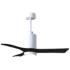 42" Matthews Patricia-3 Gloss White Matte Black Remote LED Ceiling Fan
